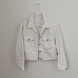 Uniqlo White Denim Jacket